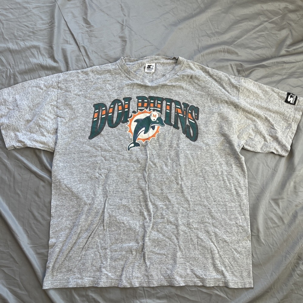 Vintage 90s NFL Miami Dolphins Starter Tee XL‎ Made In USA